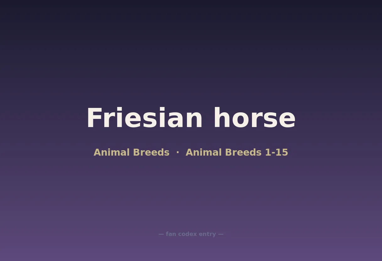Friesian horse