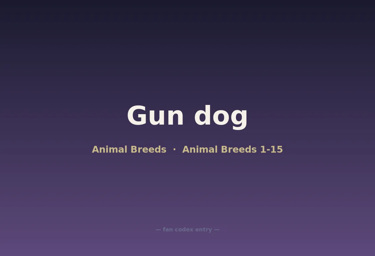 Gun dog