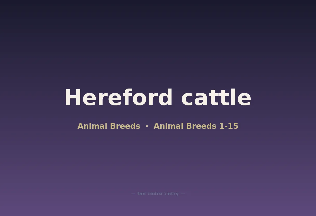 Hereford cattle