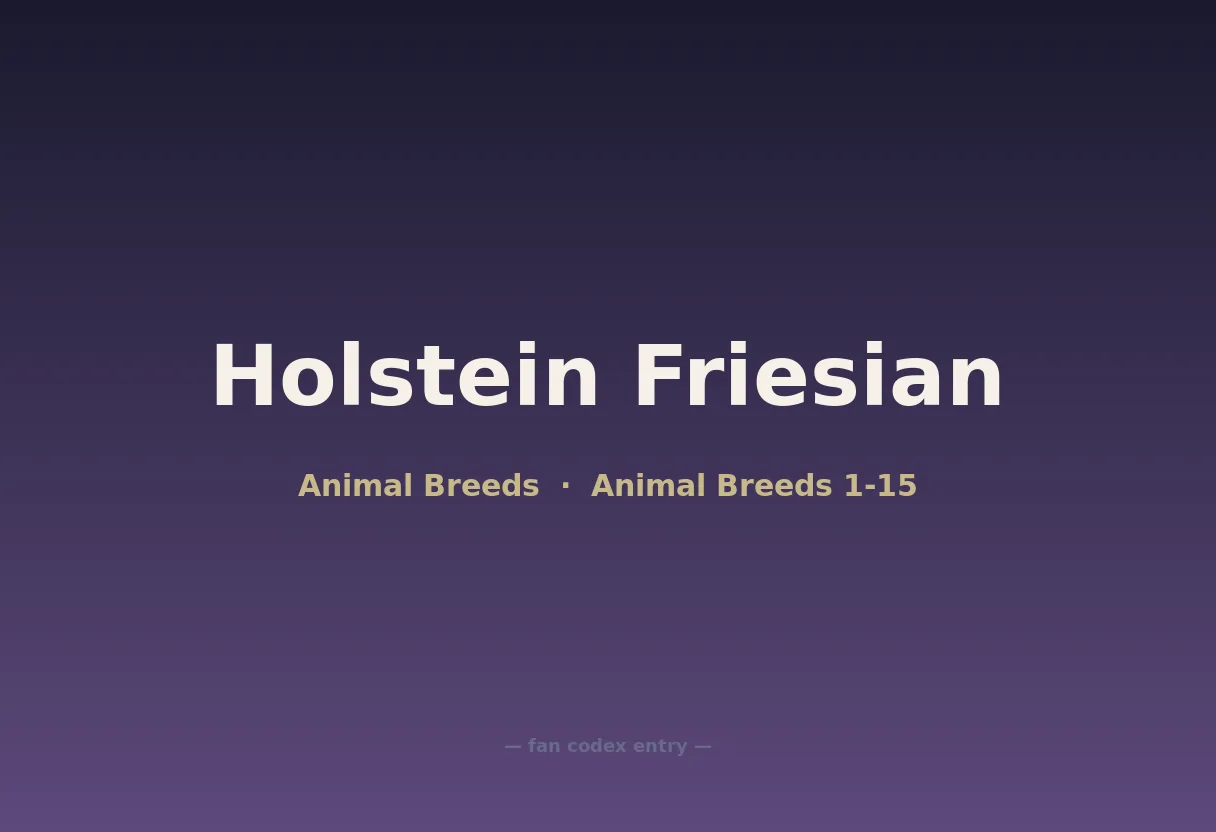 Holstein Friesian